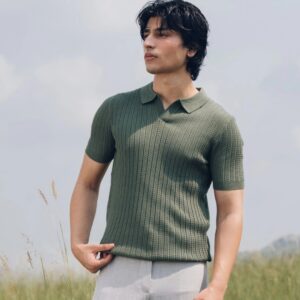 Johnny Collar Knitted Polo