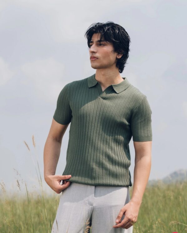 Johnny Collar Knitted Polo