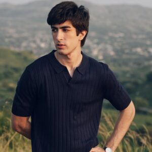 Johnny Collar Knitted Polo