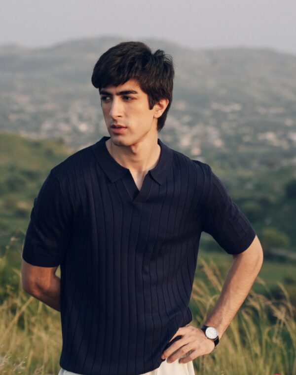 Johnny Collar Knitted Polo