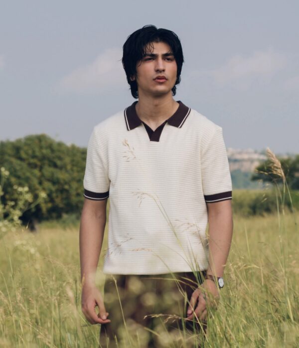 Johnny Collar Knitted Polo