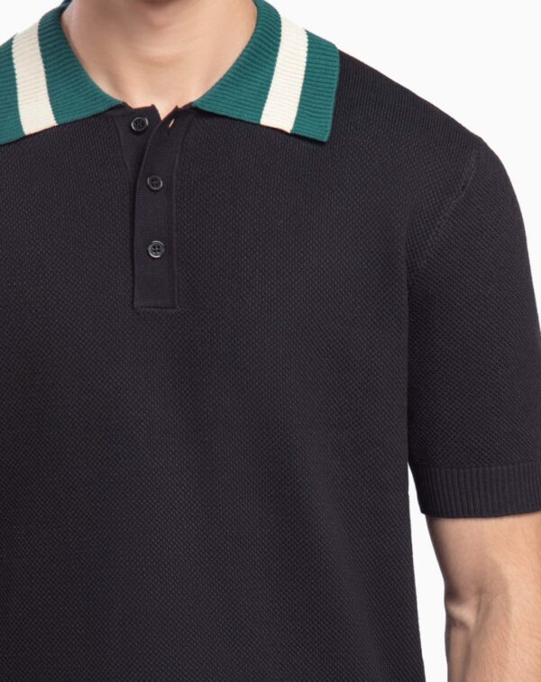 Regular Collar Knitted Polo - Image 2