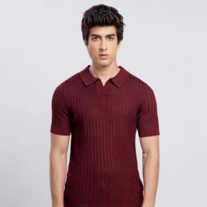 Johnny Collar Knitted Polo