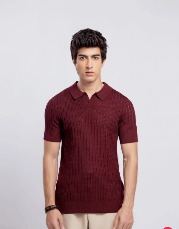 Johnny Collar Knitted Polo
