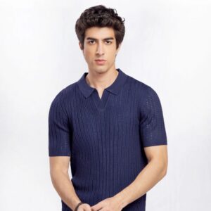 Johnny Collar Knitted Polo