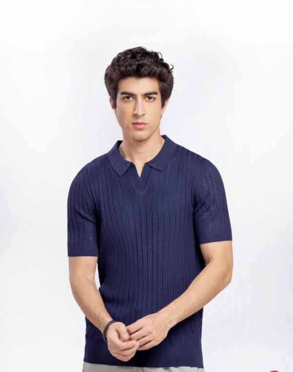 Johnny Collar Knitted Polo