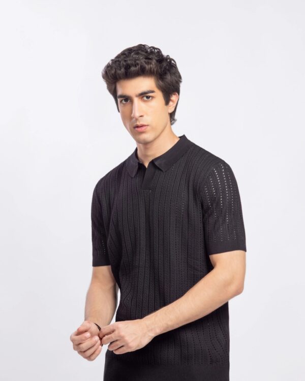 Johnny Collar Knitted Polo