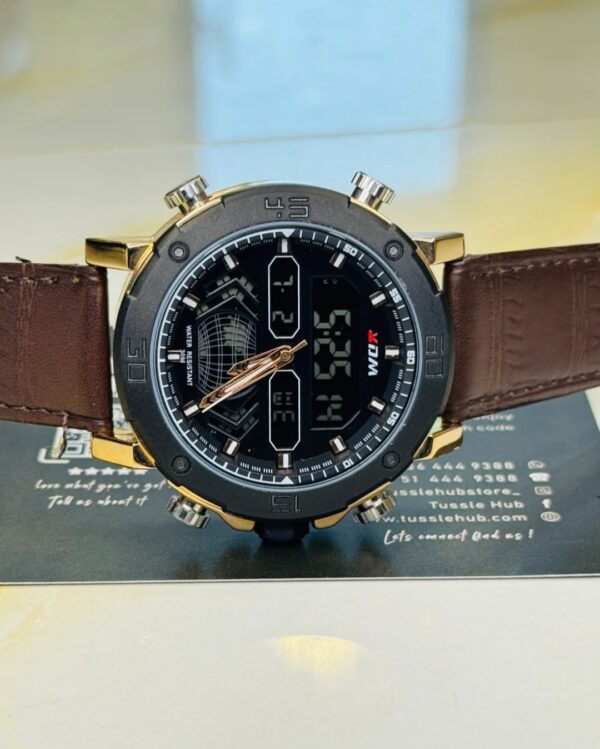 XDM Brown Black Dual Time Watch - Image 2