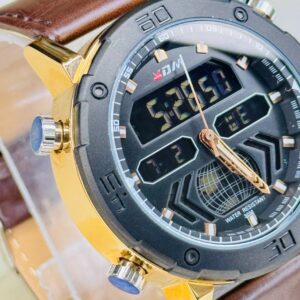 XDM Brown Black Dual Time Watch