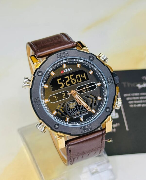 XDM Brown Black Dual Time Watch - Image 4
