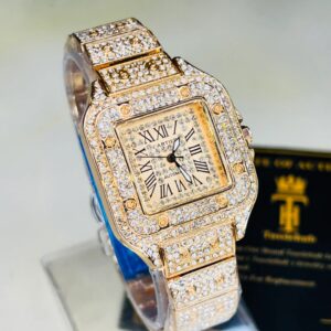 Rose Gold Square Dial Watch
