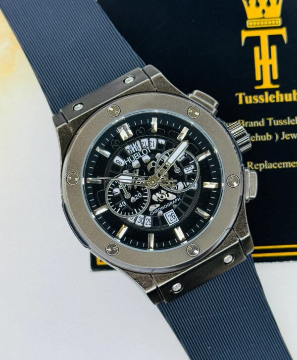 Minimal Black Hologram Silicon Branded Watch - Image 2