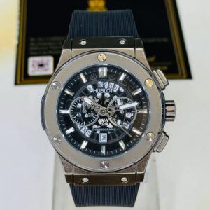 Minimal Black Hologram Silicon Branded Watch