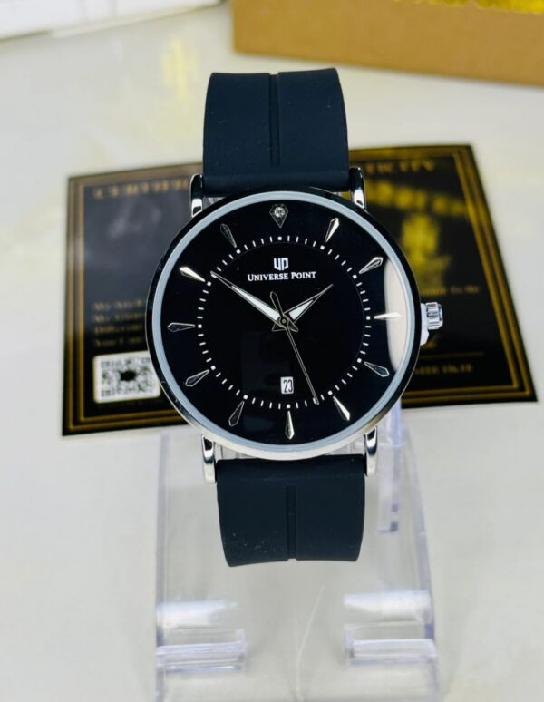 Black Silver Slim Watch